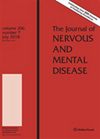 JOURNAL OF NERVOUS AND MENTAL DISEASE封面